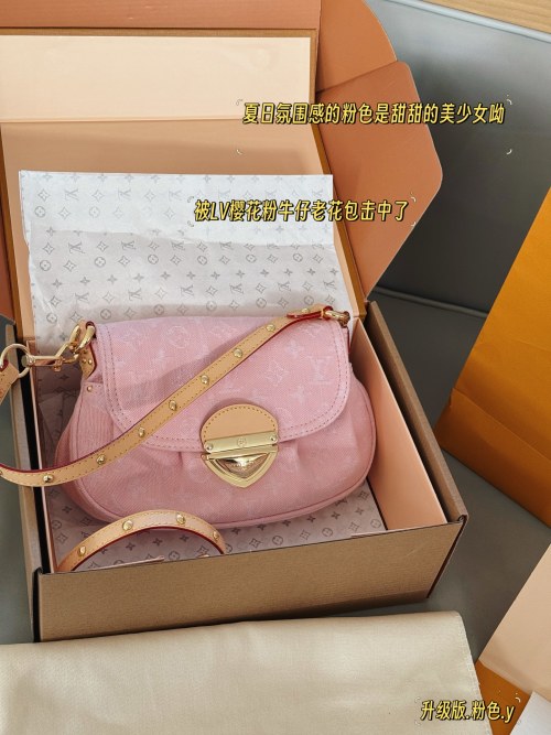 Louis Vuitton Sunset Denim Bag Pink, Monogram, Shoulder Bag 1 Louis Vuitton Sunset Denim Bag Pink, Monogram, Shoulder Bag