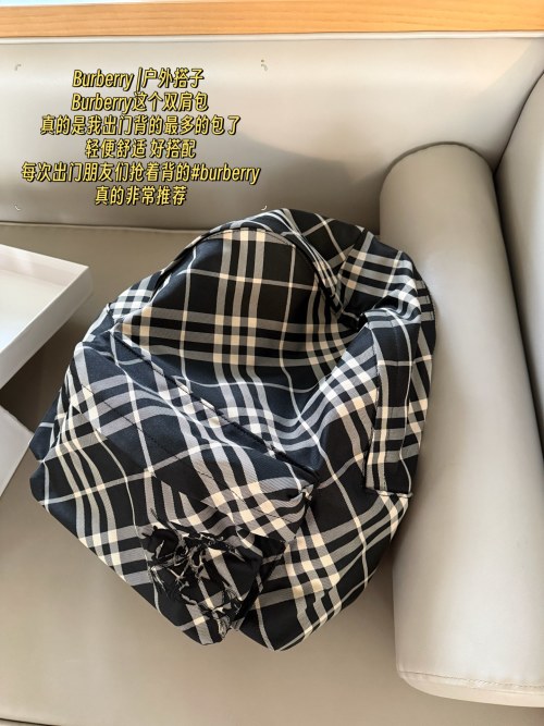 Burberry Check Nylon Backpack, Lightweight & Roomy 30*40cm 1 Burberry Check Nylon Backpack, Lightweight & Roomy 30*40cm