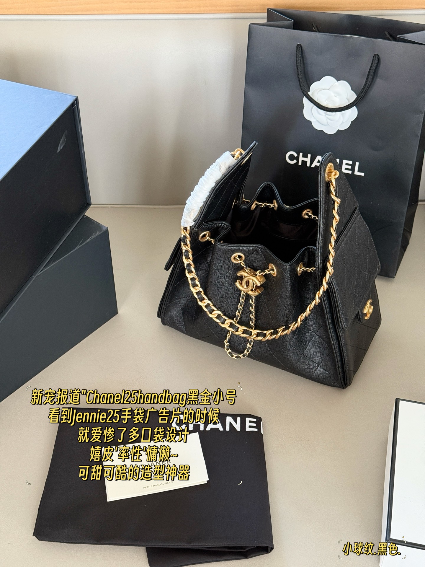 Chanel 25 Hobo Hippie Underarm Bag - Retro, Stylish Bucket Bag (26*21cm)