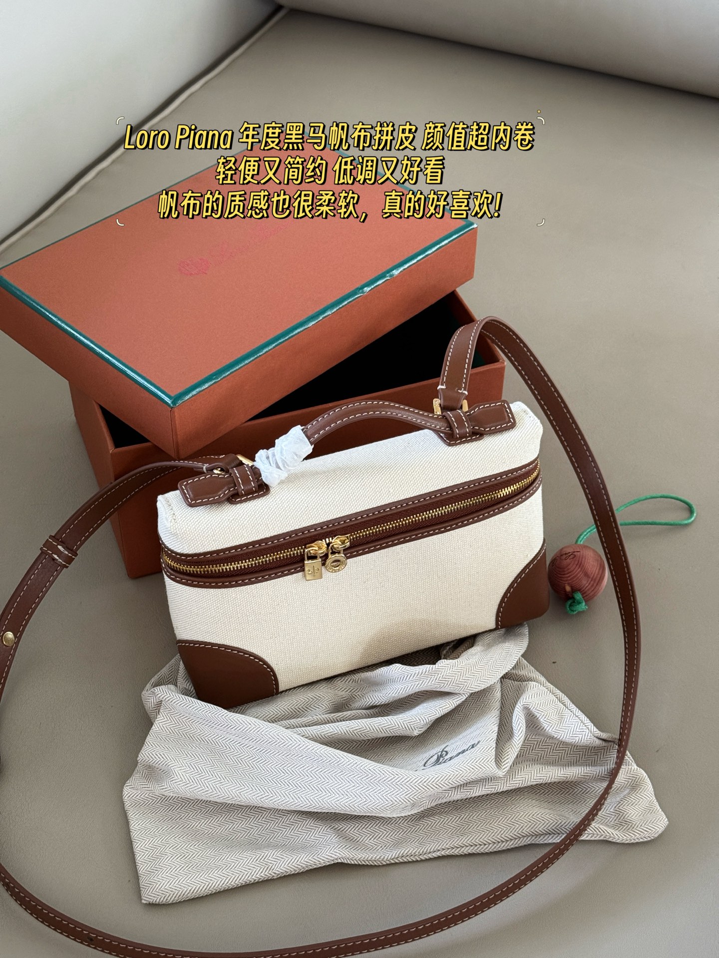 Loro Piana Linen-Panel Handbag with Scarf - Chic Spring/Summer Style