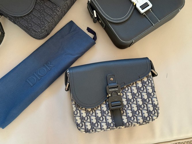 Dior Saddle Bag for Men, Canvas and Leather Messenger Bag, 23*18cm 1 Dior Saddle Bag for Men, Canvas and Leather Messenger Bag, 23*18cm