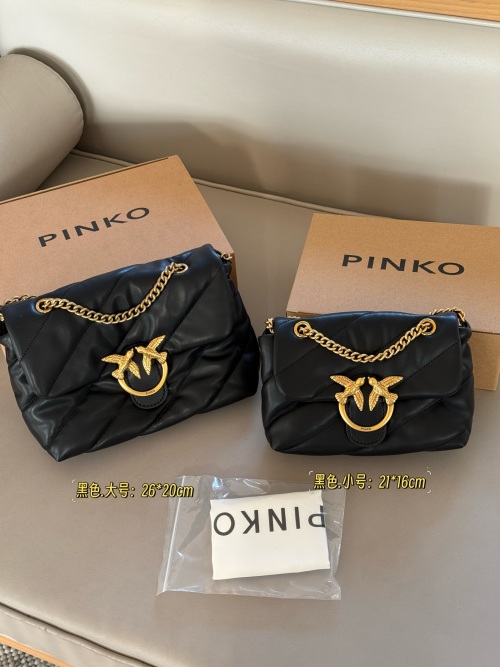Pinko Love Puff Quilted Leather Shoulder Bag with Chain Strap 1 Pinko Love Puff Quilted Leather Shoulder Bag with Chain Strap