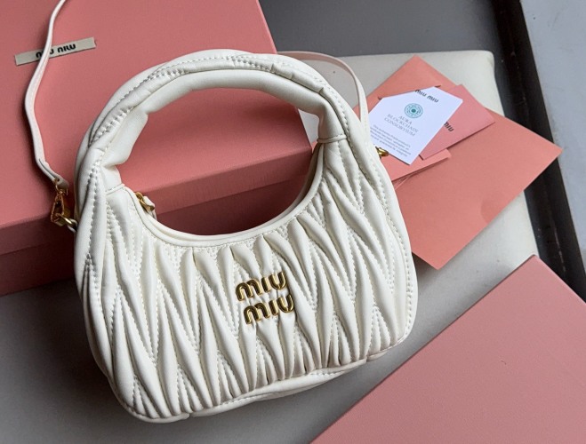 Miu Miu Wander Bag: Stylish Hobo Bag, Soft Leather, Great Capacity