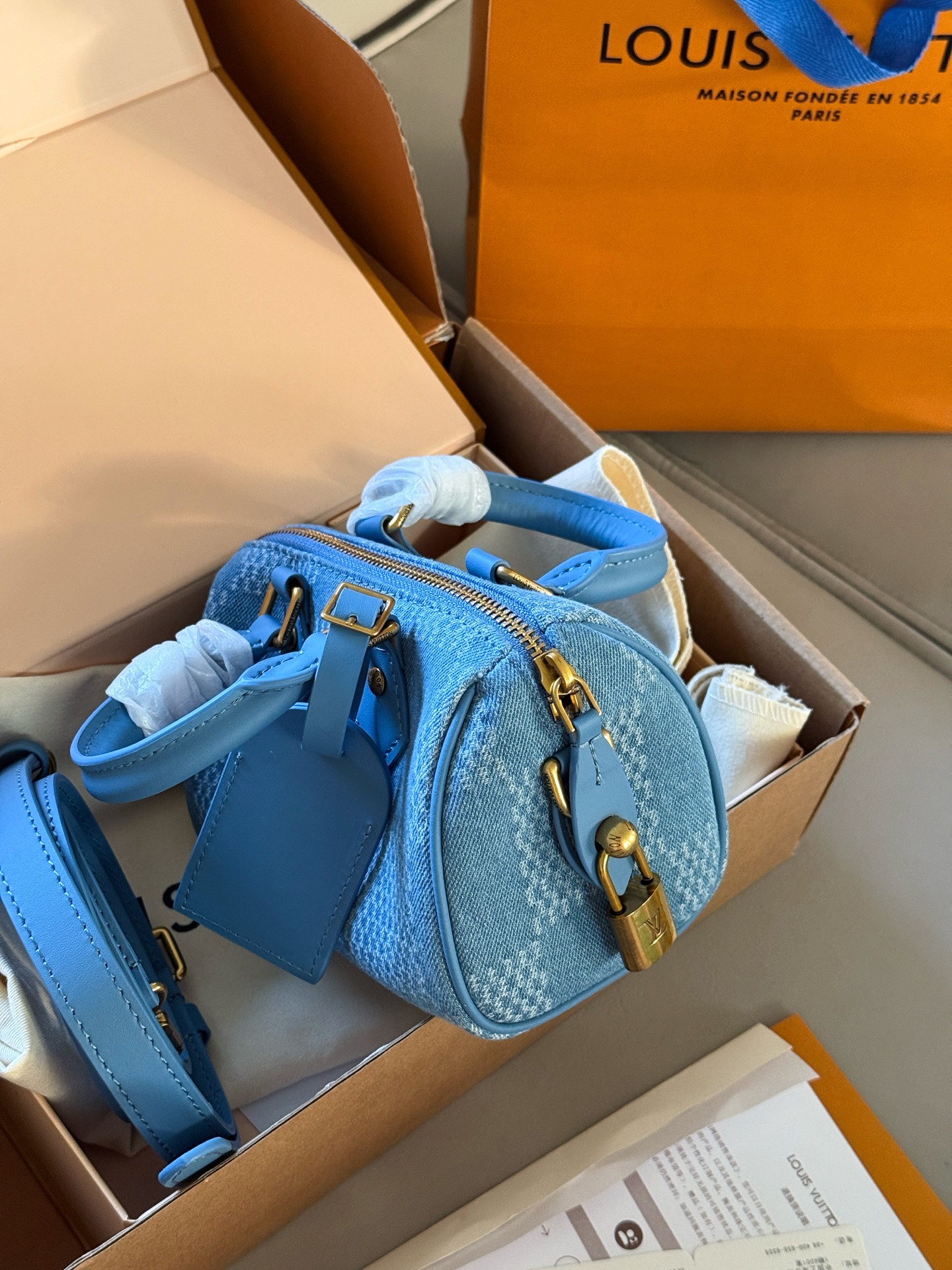 Louis Vuitton Speedy 18: Bolso Almohada Vaquero Azul, Colección FW25 8 i1755057295796 6191 0 6