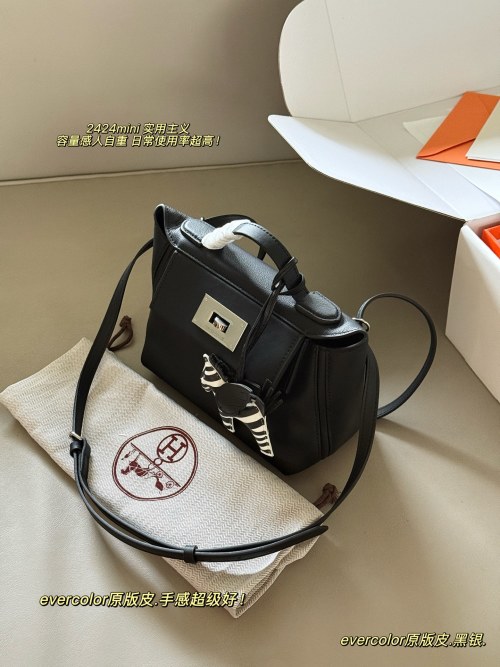 Bolso bandolera Hermès 24/24 Mini de cuero para mujer, negro 29 Bolso bandolera Hermès 24/24 Mini de cuero para mujer, negro