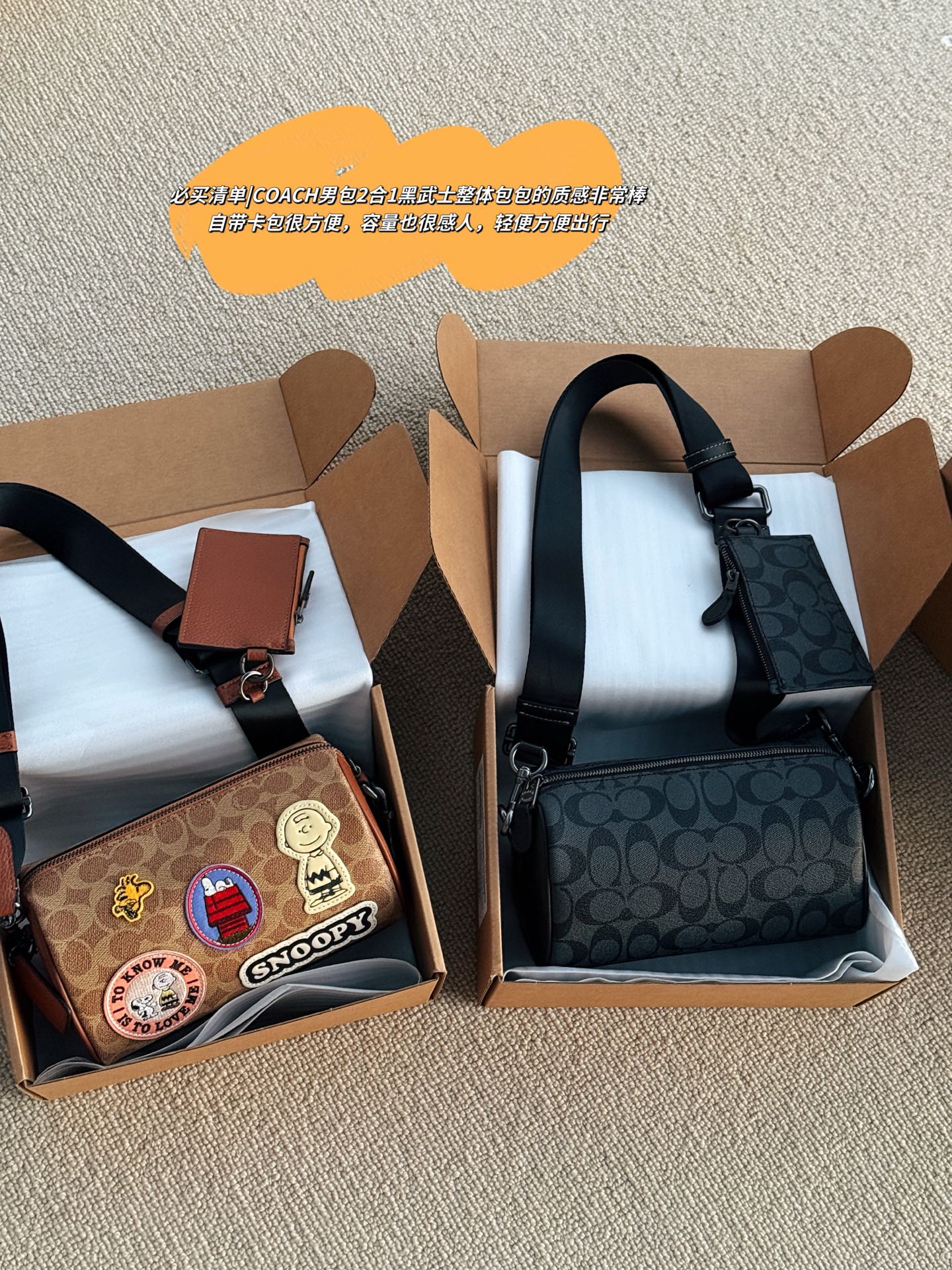Con caja Tamaño: 21.5*12 cm. Coach c nueva llegada de outlet clásico con logotipo AXEL bolso dos en uno tipo cámara. Es…