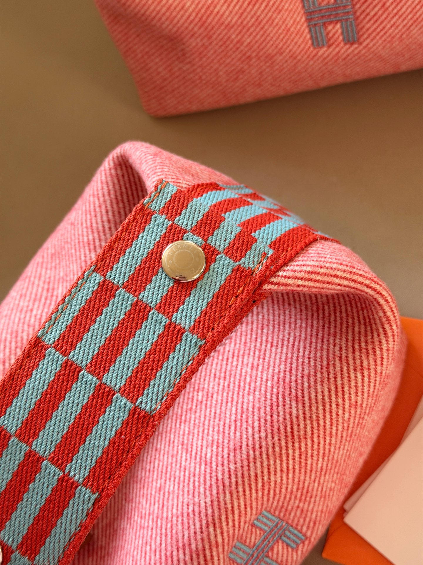 Hermes Bride-a-Brac Pink canvas 20x11cm travel everyday