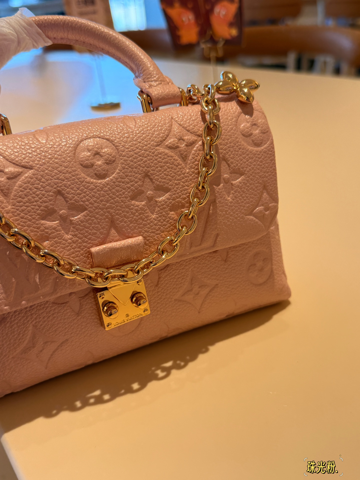 Louis Vuitton Nano Madeleine Pearl Pink Monogram Empreinte Leather mini crossbody