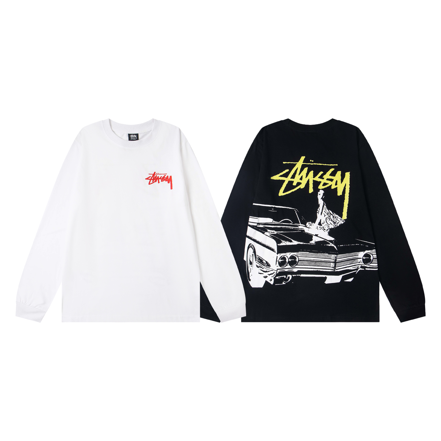 P145
XY8913# (高品质 区别市场通货)
Stussy 斯图西 圆领字母汽车美女印花简约长袖美式复古T恤 男女同款
颜色:黑色 白色
尺码:S M L XL
图片:自家白底图