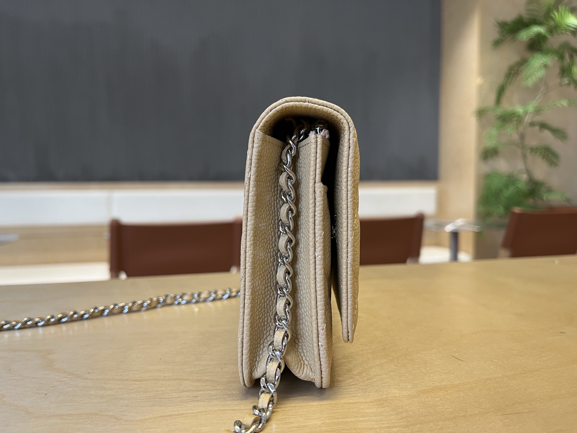 Chanel WOC Chain Wallet, Caviar Leather, Beige, Classic Design 4 i1750091789877 4176 0 3