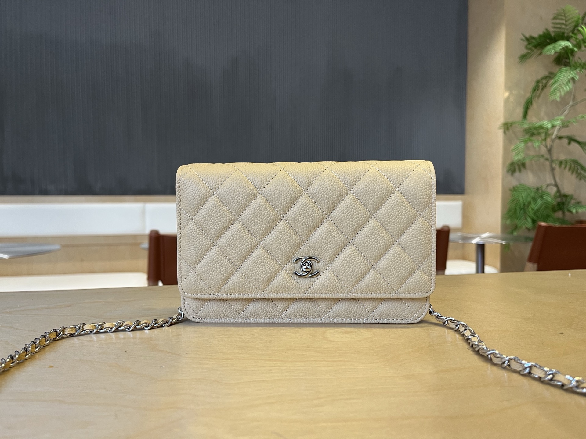 Chanel WOC Chain Wallet, Caviar Leather, Beige, Classic Design 1 i1750091790942 1299 0 0