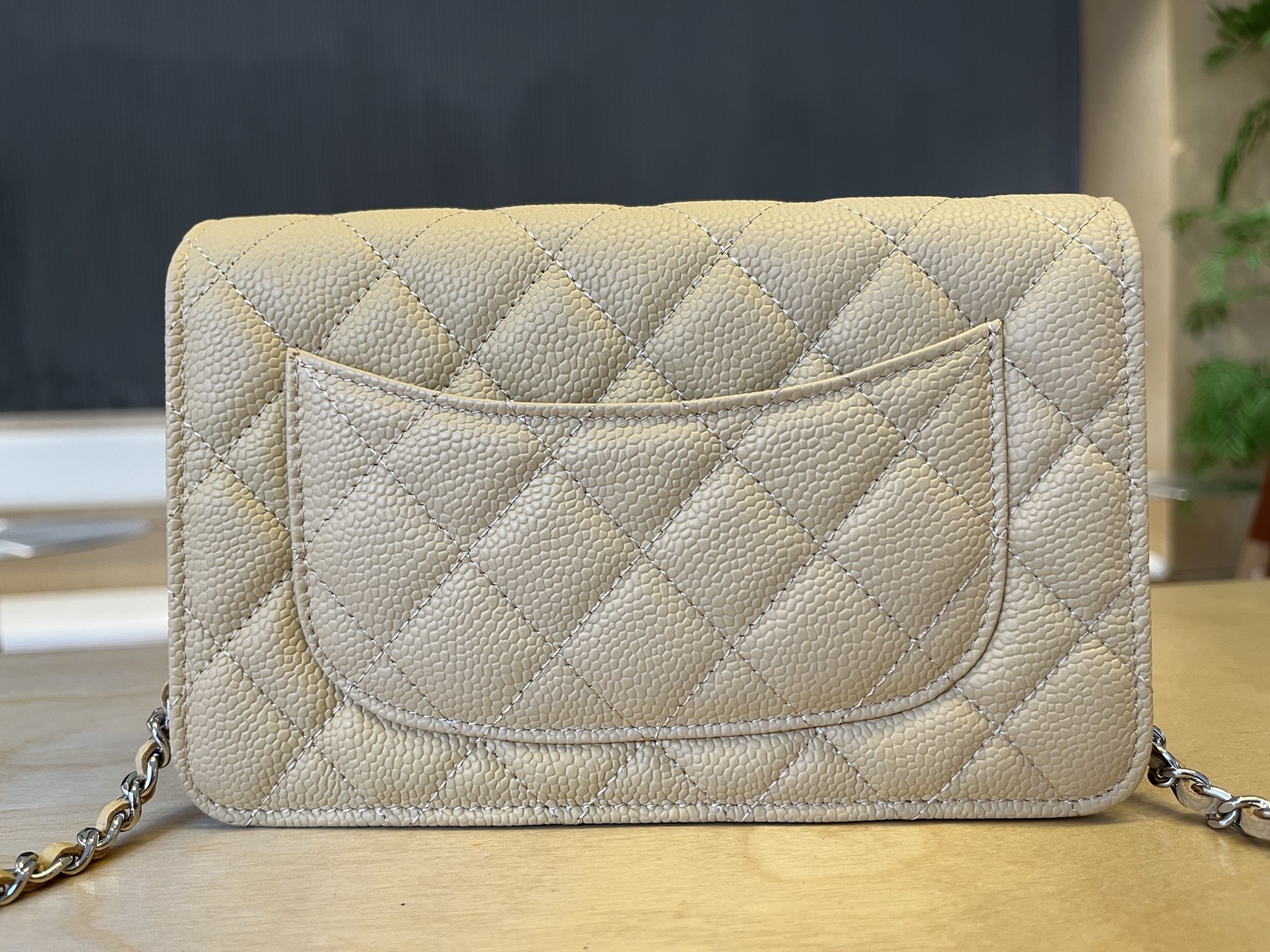 Chanel WOC Chain Wallet, Caviar Leather, Beige, Classic Design 3 i1750091791019 7392 0 2