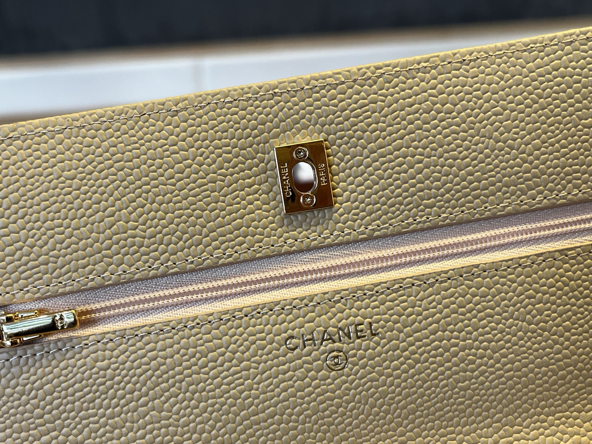 Chanell 25cm WOC Chain Bag Caviar Leather Wallet On Chain - Champagne 7 i1750091812683 6956 0 6