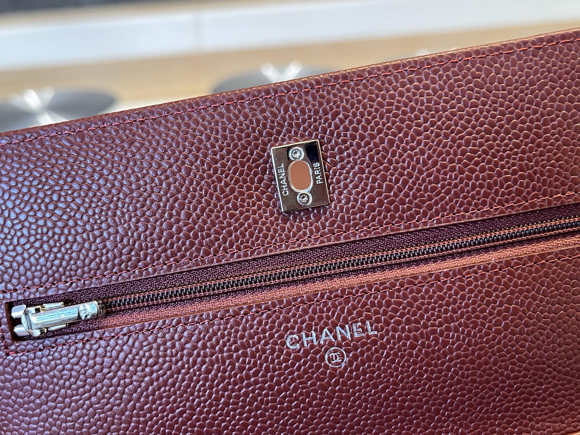 Elegant Quilted Wallet on Chain, Caviar Leather with Chain Shoulder Bag 8 i1750091842113 831 0 6