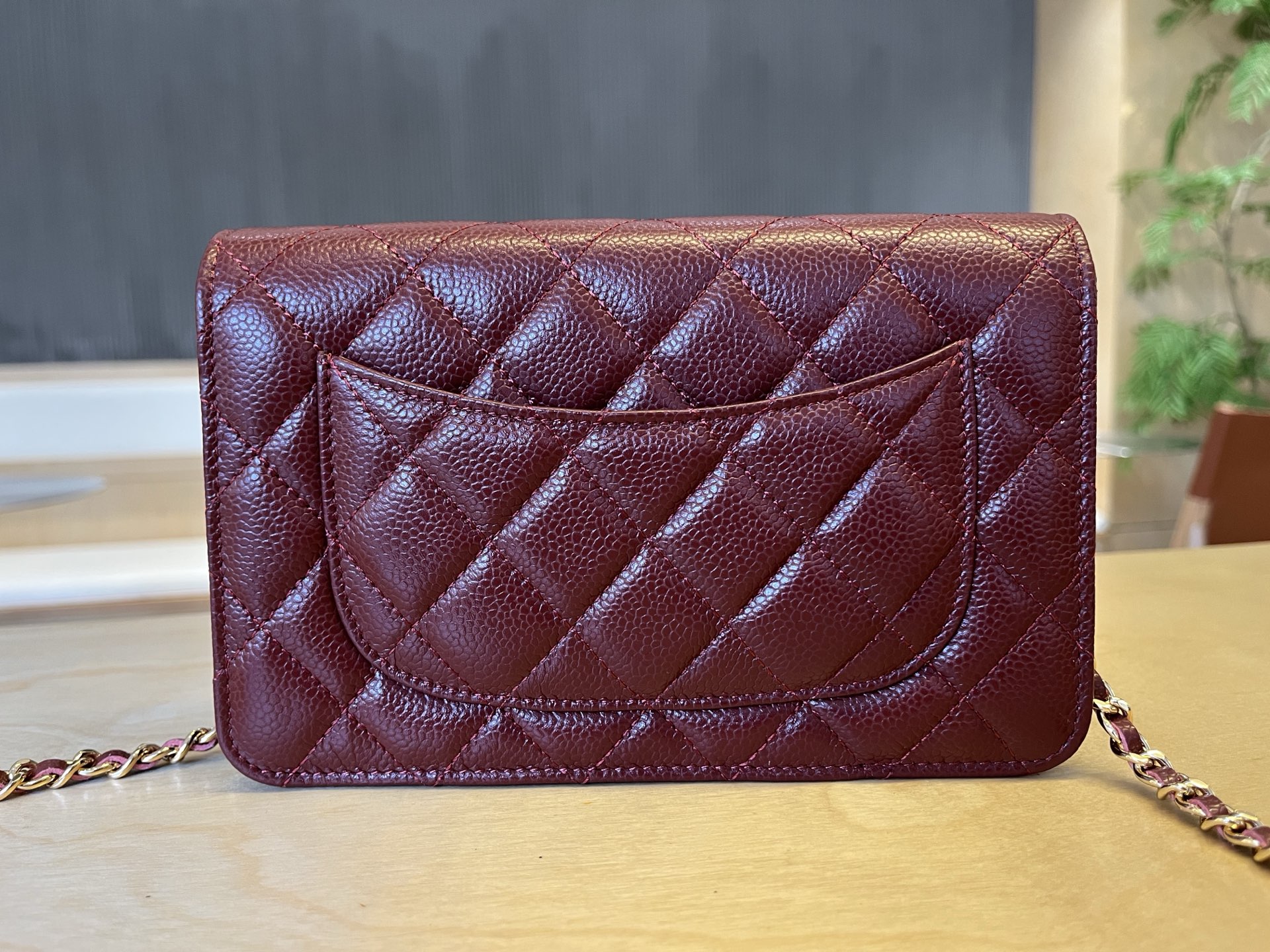 Chanel 25cm WOC Chain Bag with Caviar Leather in Burgundy 4 i1750091852240 8259 0 2