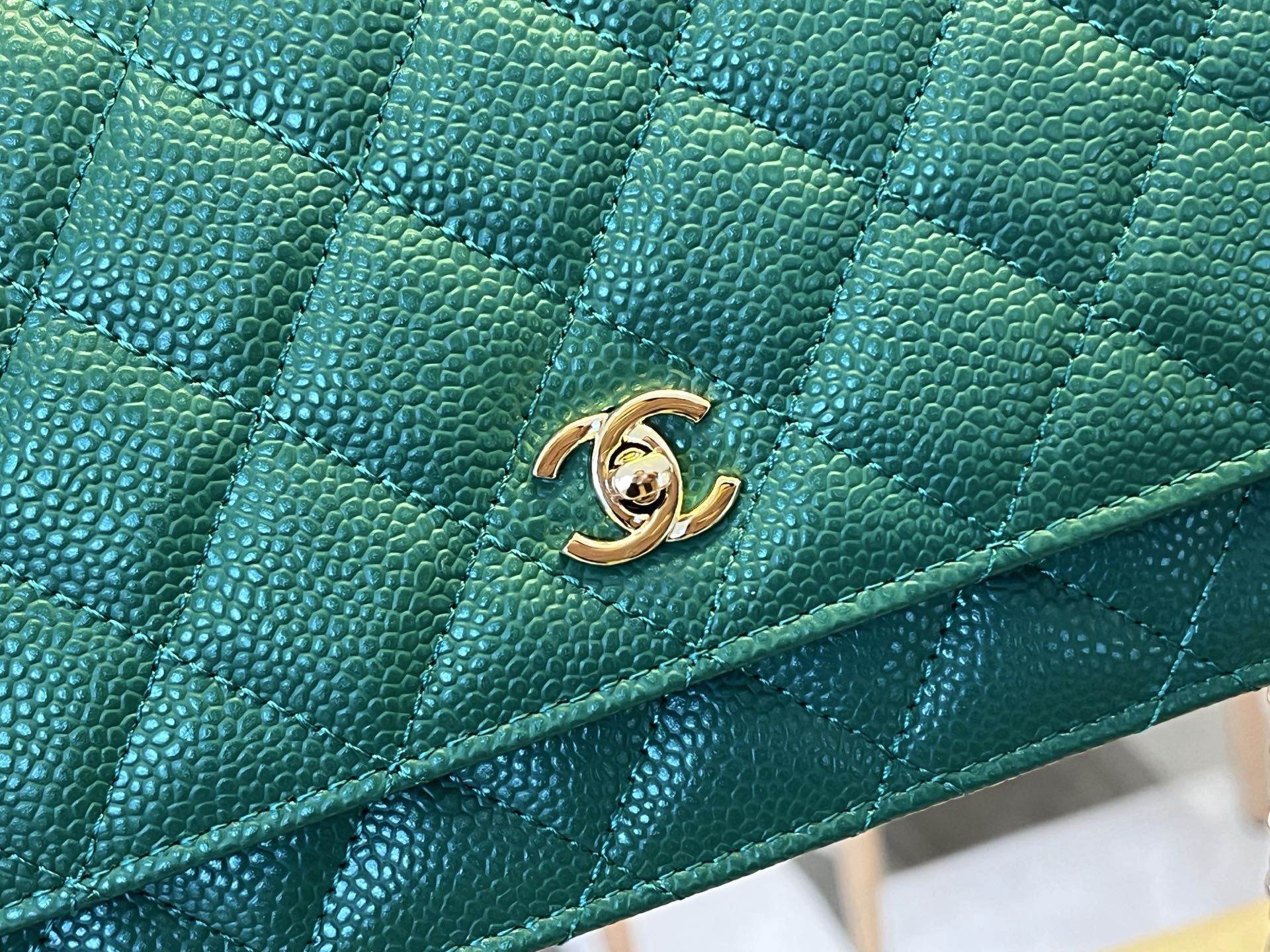 Chanel WOC Chain Wallet in Green Caviar Leather with Gold Hardware 7 i1750091902535 5800 0 5