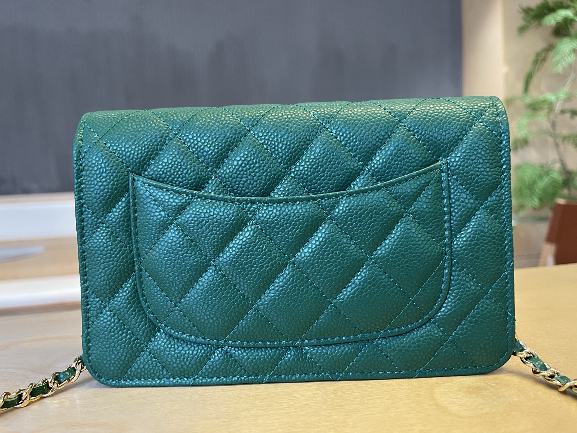 Chanel WOC Chain Wallet in Green Caviar Leather with Gold Hardware 4 i1750091902622 9218 0 2