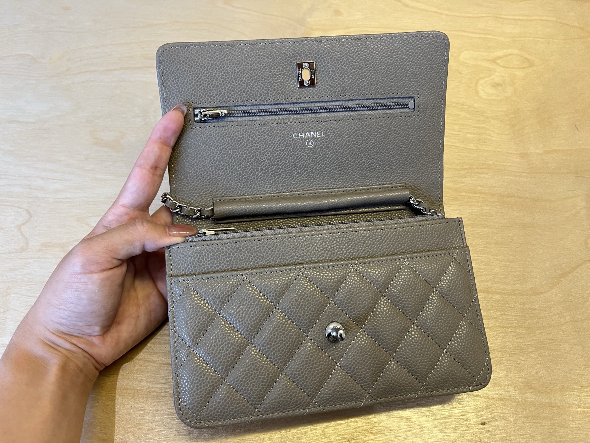 Chanel 25cm WOC Chain Bag, Caviar Leather, Wallet On Chain, 12*19.3*3.5 cm 7 i1750091935634 6637 0 5