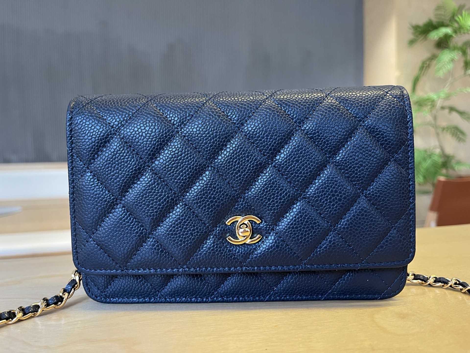 Chanel 25cm WOC Chain Bag, Caviar Leather, Wallet On Chain, Black and Gold 3 i1750092083389 147 0 1
