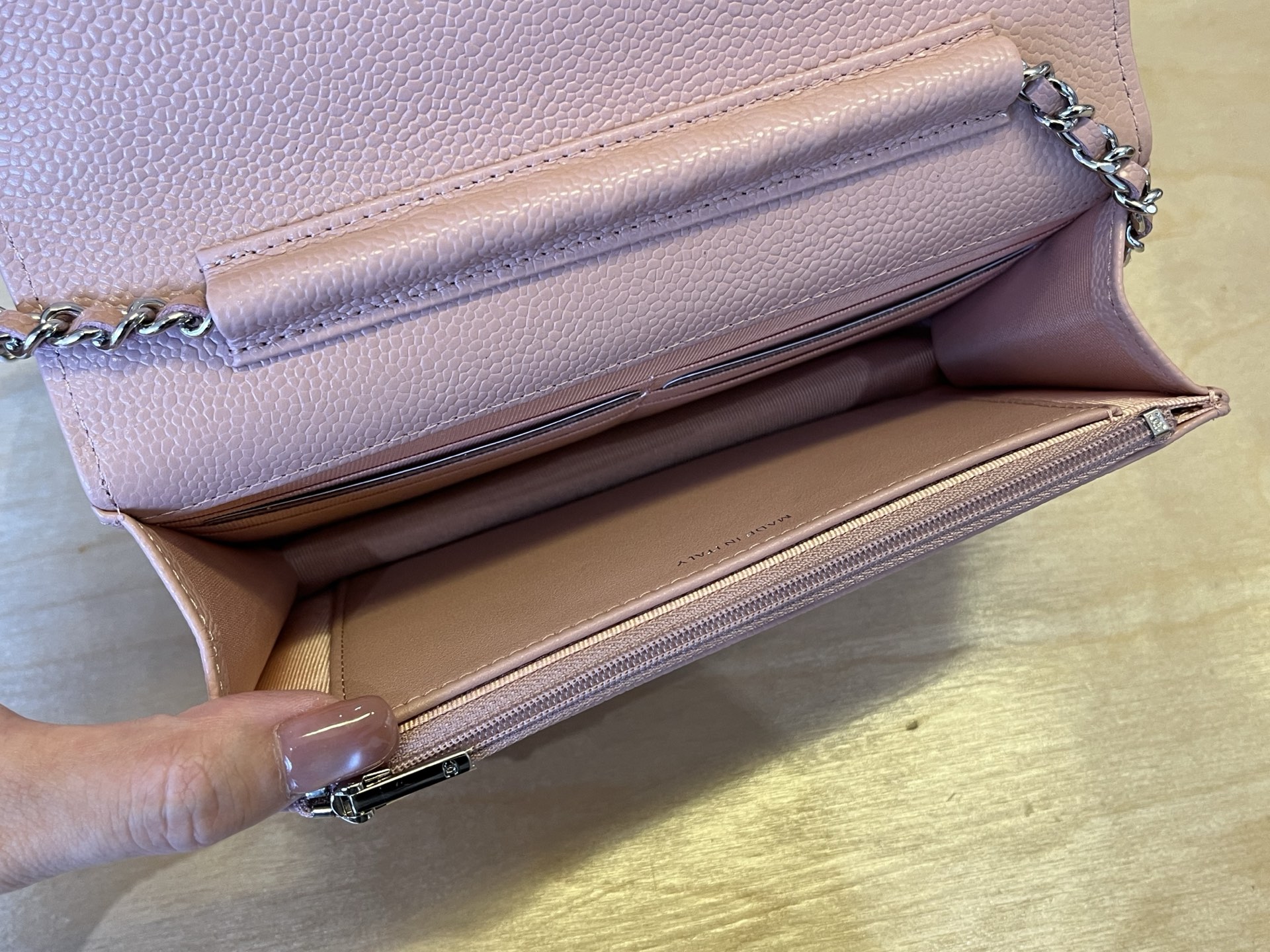 Chanel WOC Chain Wallet, Caviar Leather, Pink, 12 x 19.3 x 3.5 cm 9 i1750099390683 8206 0 7