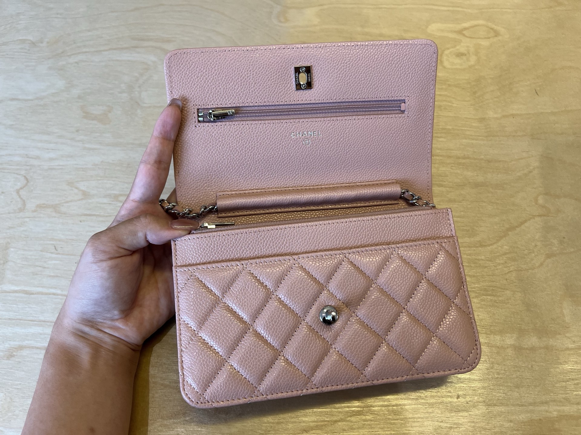 Chanel WOC Chain Wallet, Caviar Leather, Pink, 12 x 19.3 x 3.5 cm 7 i1750099393408 6408 0 5