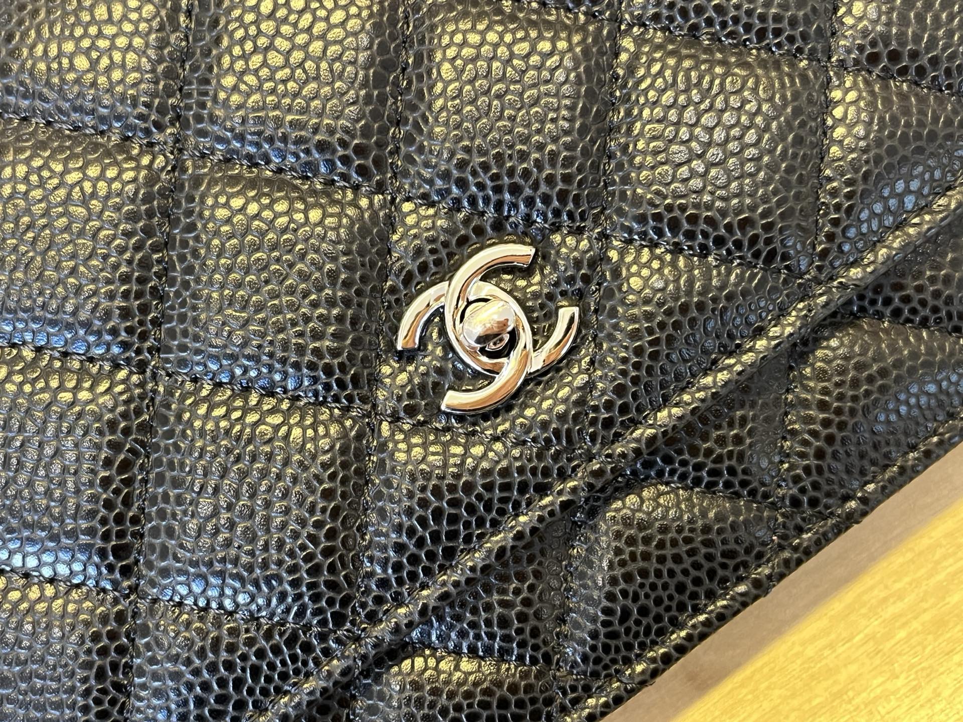Chanel 25cm Black Caviar Leather WOC Chain Wallet - Classic & Elegant 6 i1750099491798 2611 0 5