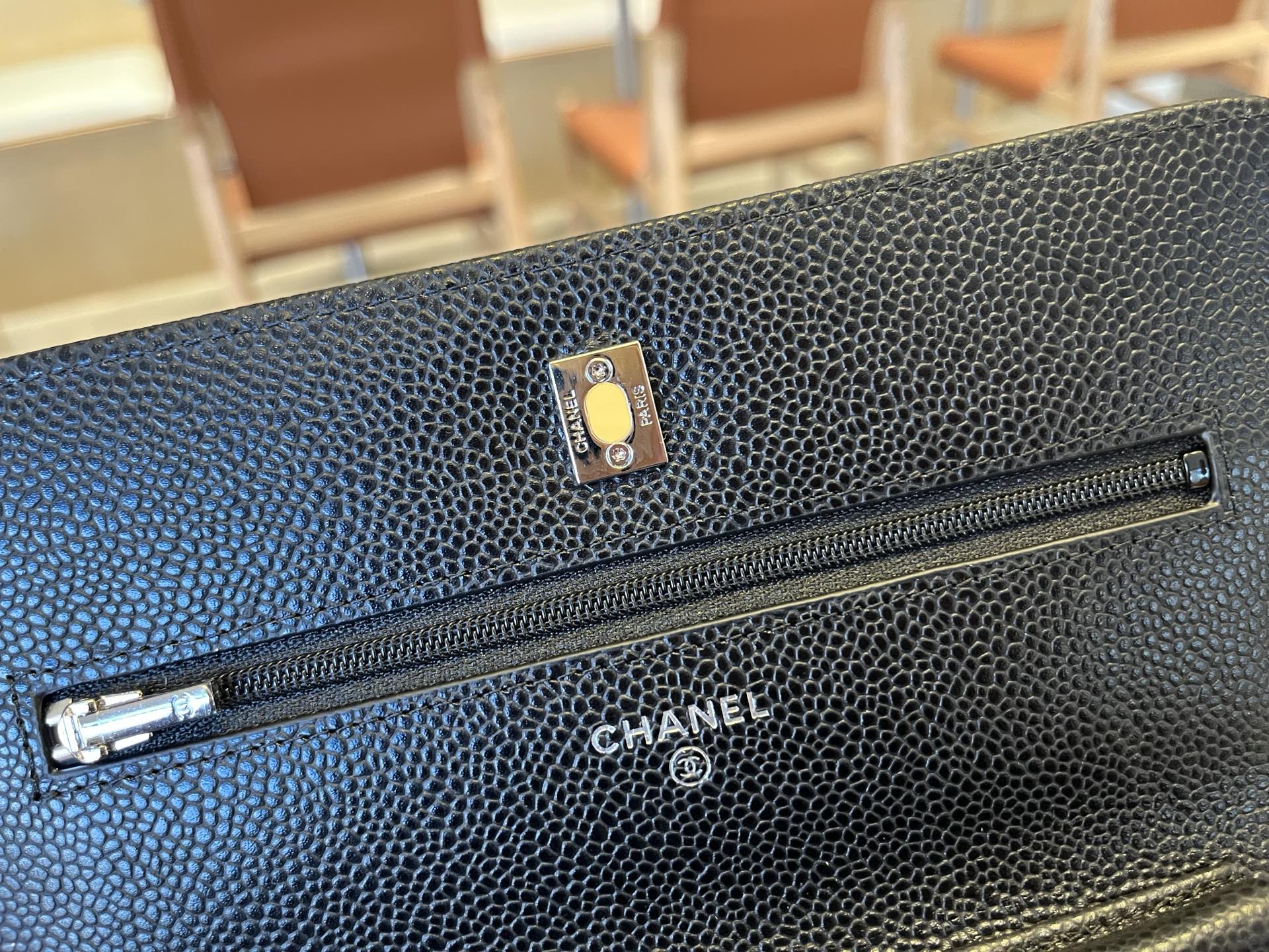 Chanel 25cm Black Caviar Leather WOC Chain Wallet - Classic & Elegant 8 i1750099491823 7053 0 7
