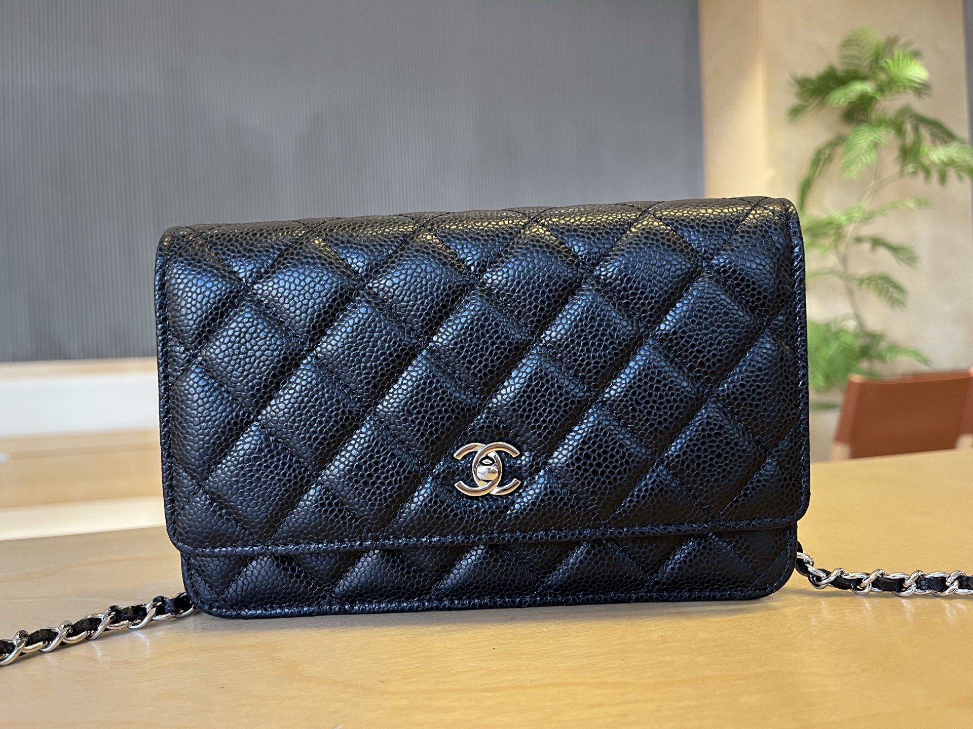 Chanel 25cm Black Caviar Leather WOC Chain Wallet - Classic & Elegant 2 i1750099493610 388 0 1