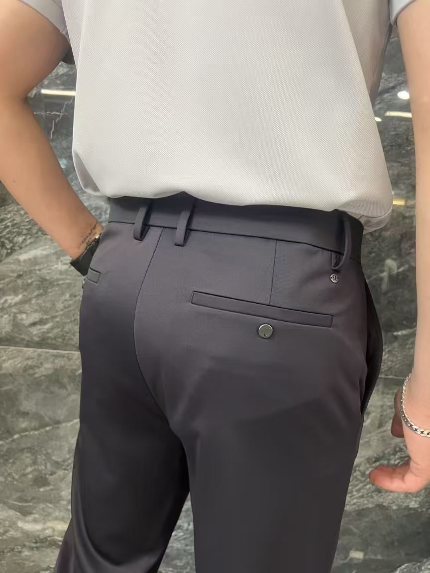 Luxurious and Sophisticated: Stylish Spring/Summer Leisure Pants with Silver Waist Detail - 图片 6