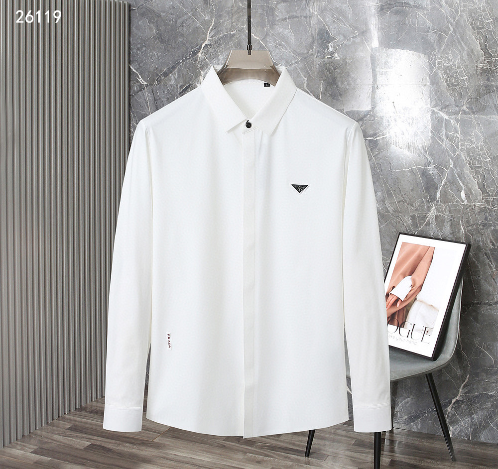 NO:544939,.【Prada】 Fashionable and simple early autumn shirt is famous for its simple and delicate design and high-quality details, perfect cut, and the latest British hanging dot and line technology after the label is more perfect, the materials are meticulous, suitable for any occasion, excellent feel, comfortable and breathable! It is the choice of men who focus on practicality and quality. Original quality, official website synchronous [strong]. New model is available for sale immediately, available in large goods [handshake] 174 140 catties, wear L, maximum wear 200 catties. M-4XL.,,prada,shirts,alexander wang19860909.【 普拉达】 时尚简约 早秋衬衫 简洁细腻的设计和高质细节而闻名,裁剪完美,后标最新英国吊点线技术,更加完美,用料一丝不苟,适合任何场合, 手感极佳 舒服又透气! 是注重实用和品质的男士的选择.原單品質 官網同步[强].新款上市 即转即卖 有大货[握手] 174 140斤 穿L 最大穿200斤.M-4XL.,,prada,shirts,alexander wang,Men's clothing