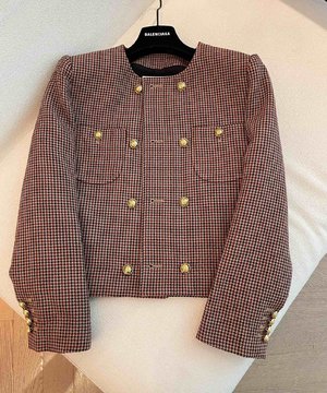 Fake Designer Celine Clothing Coats & Jackets Brown Weave Wool Fall Collection Vintage