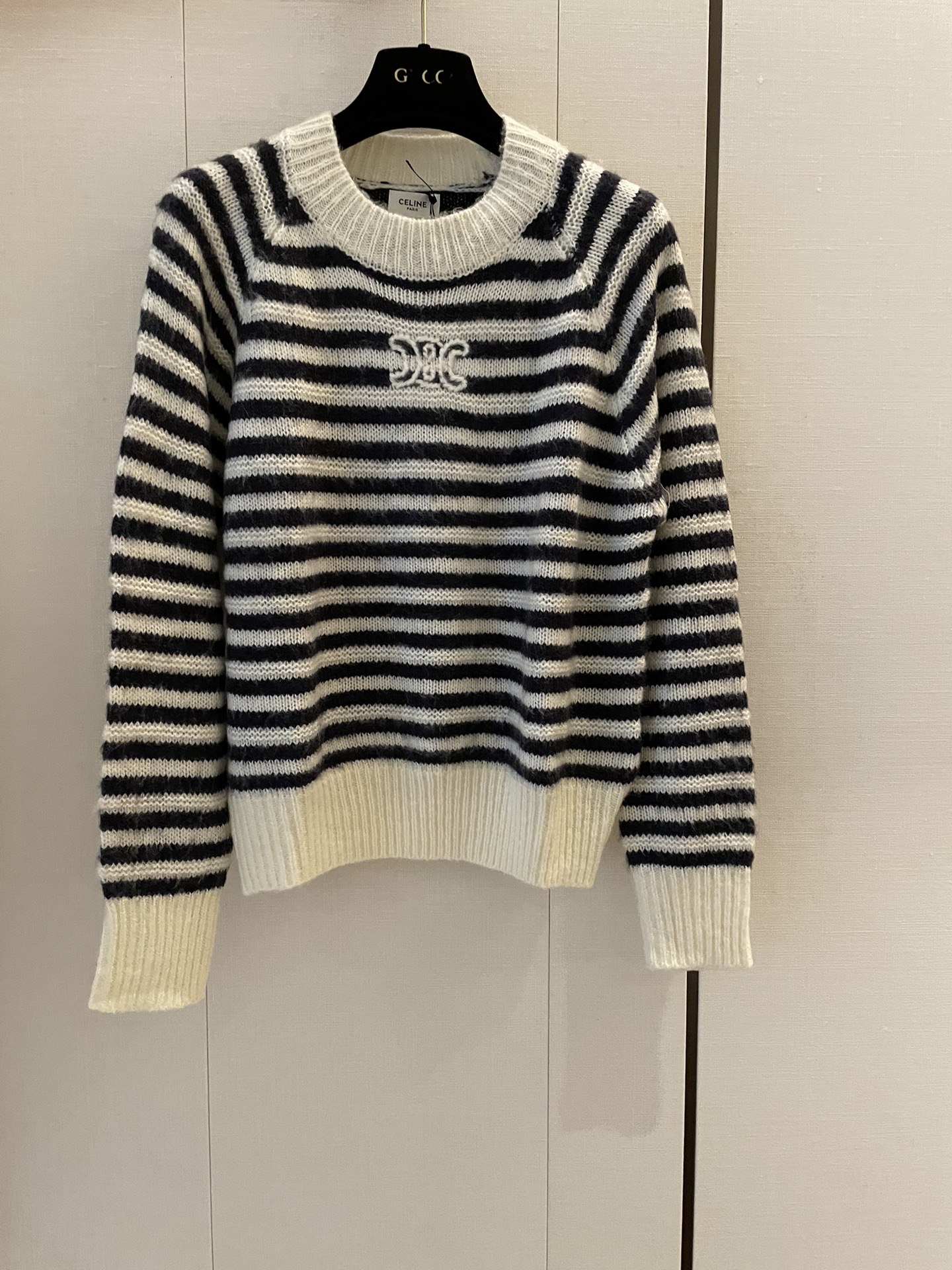 Celine Vêtements Sweatshirts Couleur beige Noir Blanc Coton Tricot