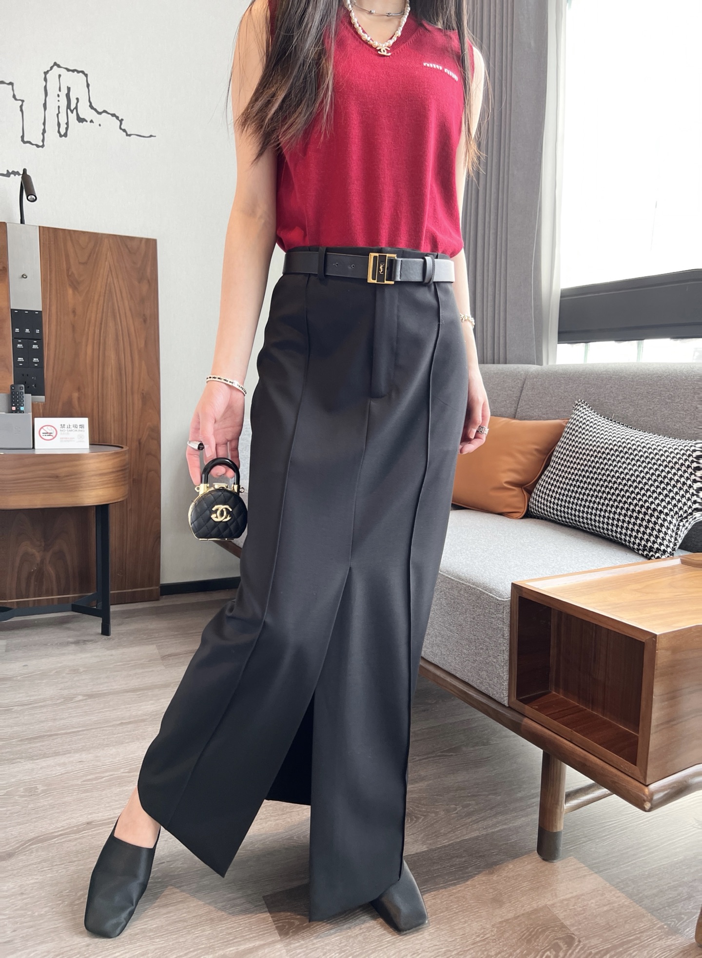 NO:319944,Black model upper body picture, alexander wang19860909黑色模特上身图,,alexander wang,Women's clothing