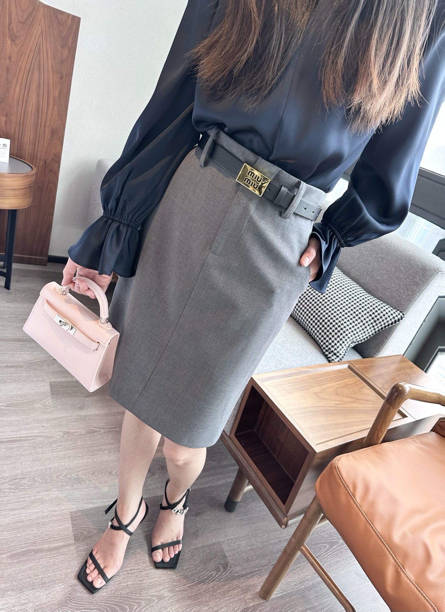 NO:319013,Gray model upper body picture, alexander wang19860909灰色模特上身图,,alexander wang,Women's clothing