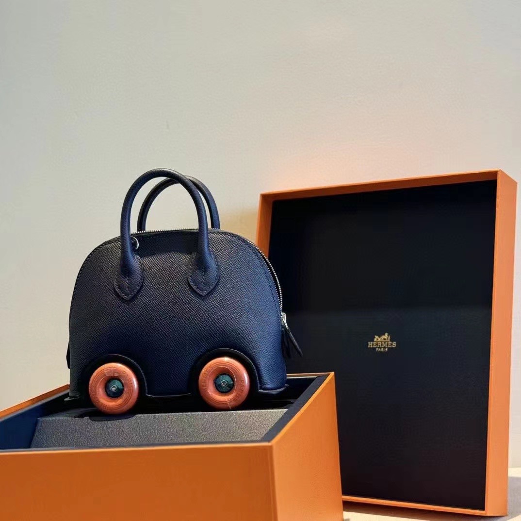 Hermès 25 new product launch, hand-stitched high-end and elegant mini bolide on wheels bowling wheel bag
