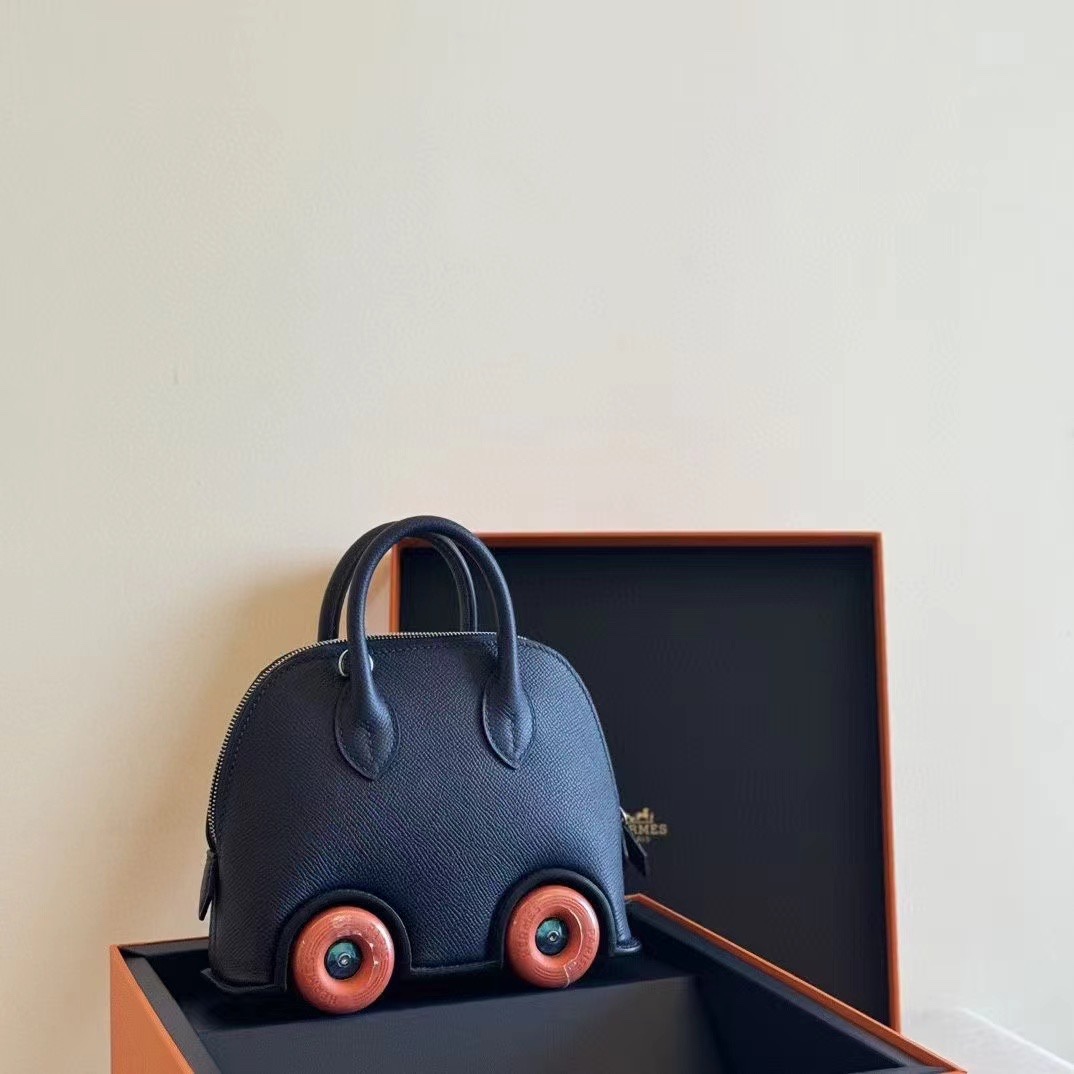 Hermès 25 new product launch, hand-stitched high-end and elegant mini bolide on wheels bowling wheel bag