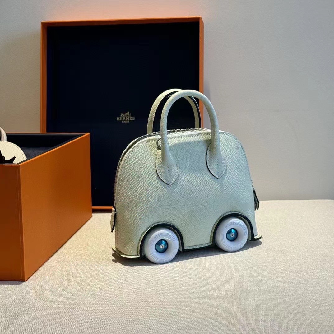 Hermès 25 new product launch, hand-stitched high-end and elegant mini bolide on wheels bowling wheel bag