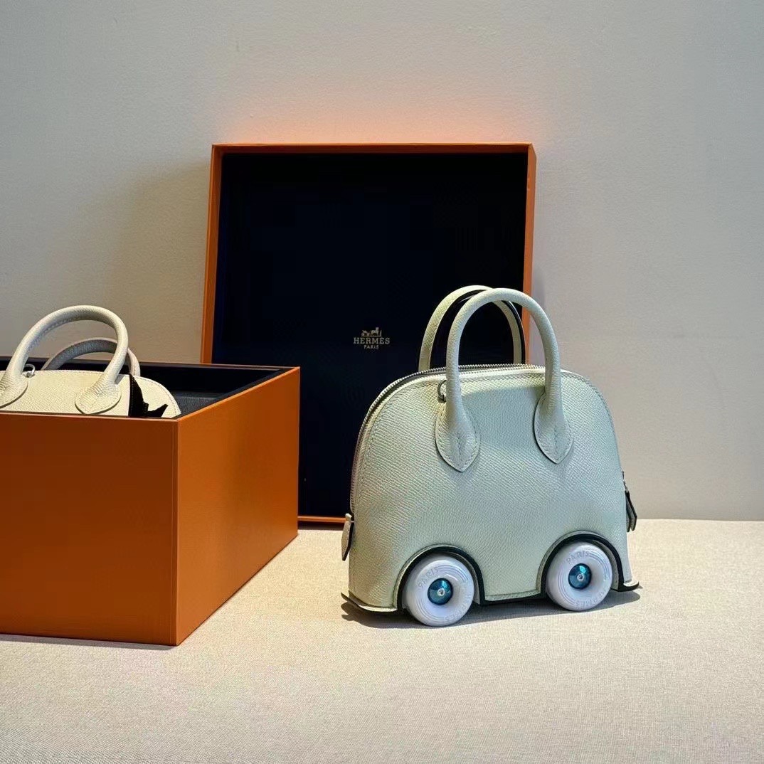 Hermès 25 new product launch, hand-stitched high-end and elegant mini bolide on wheels bowling wheel bag