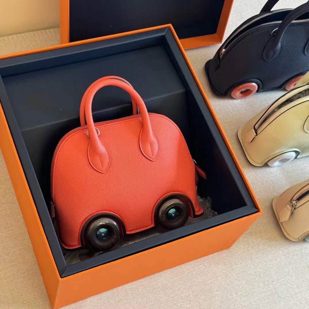 Hermès 25 new product launch, hand-stitched high-end and elegant mini bolide on wheels bowling wheel bag