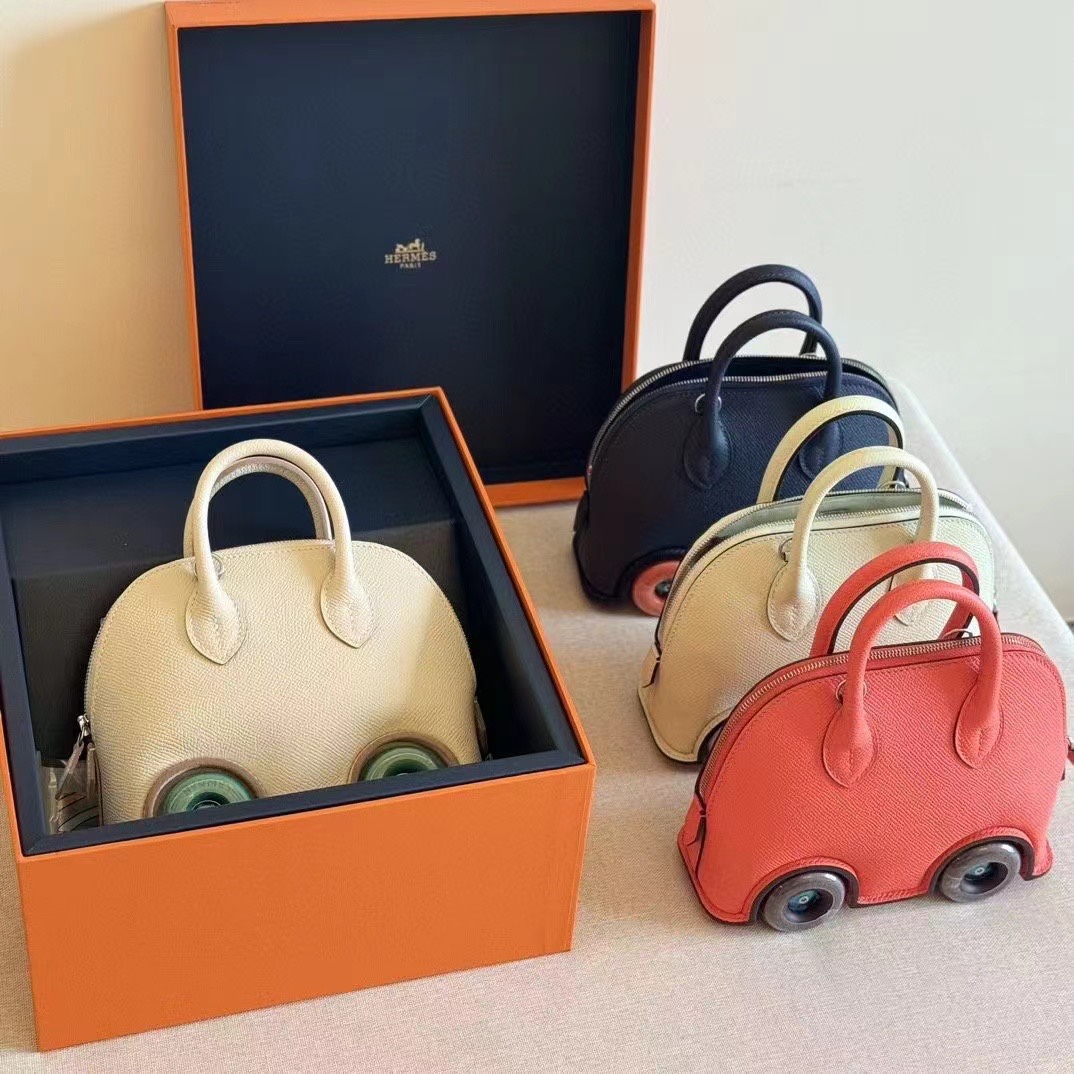 Hermès 25 new product launch, hand-stitched high-end and elegant mini bolide on wheels bowling wheel bag