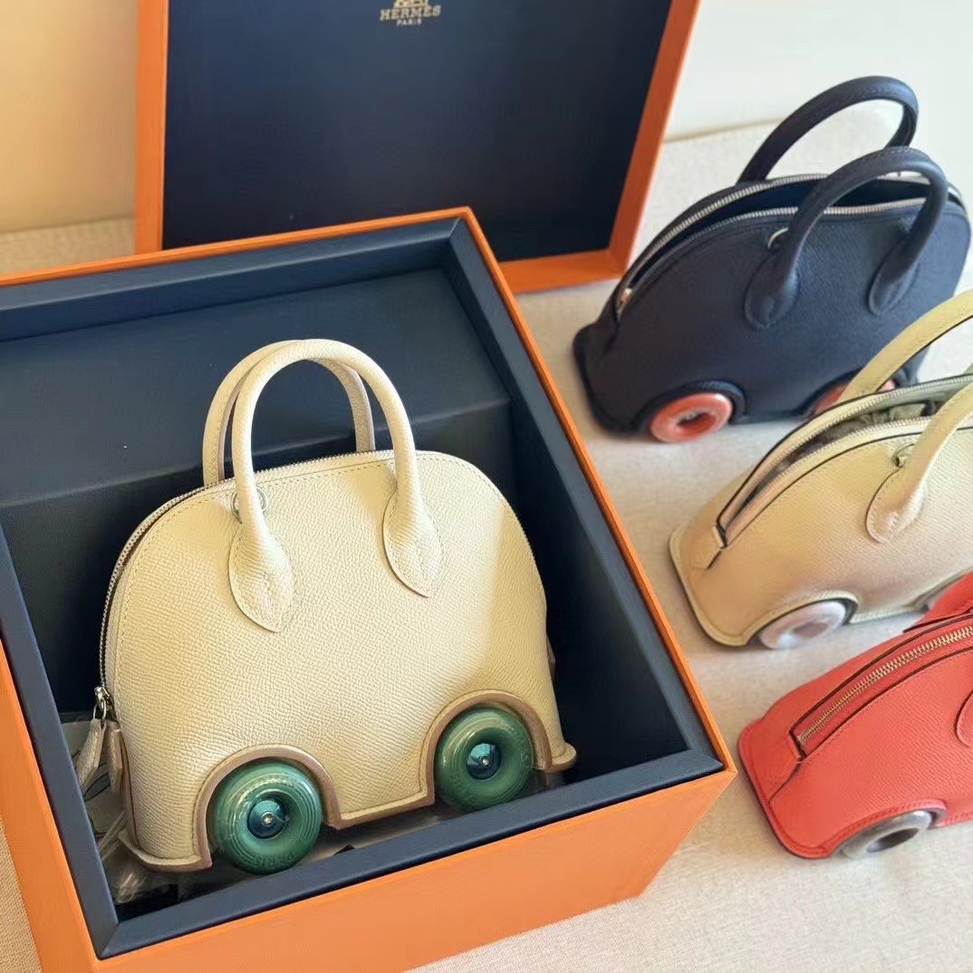Hermès 25 new product launch, hand-stitched high-end and elegant mini bolide on wheels bowling wheel bag