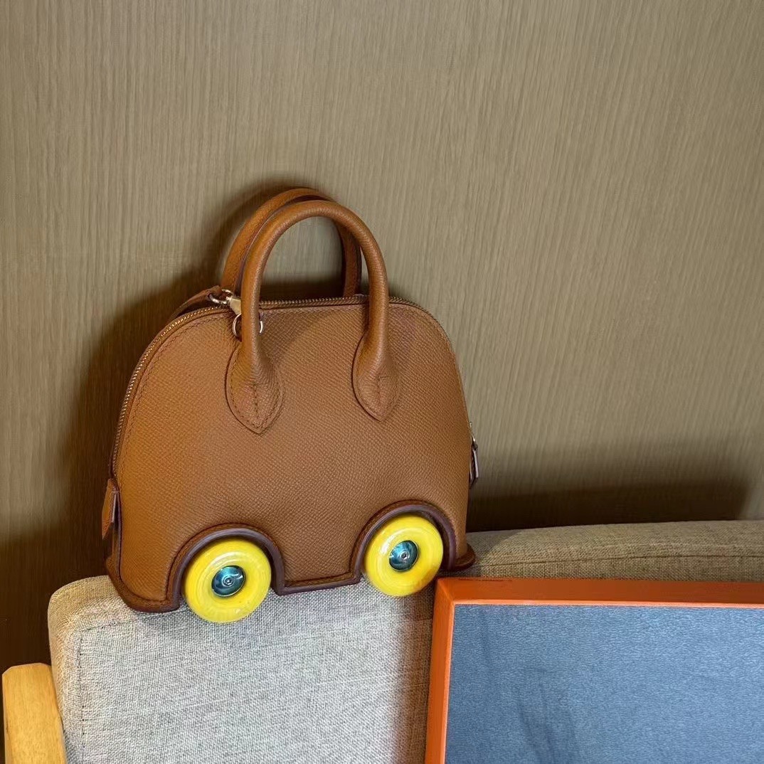 Hermès 25 new product launch, hand-stitched high-end and elegant mini bolide on wheels bowling wheel bag
