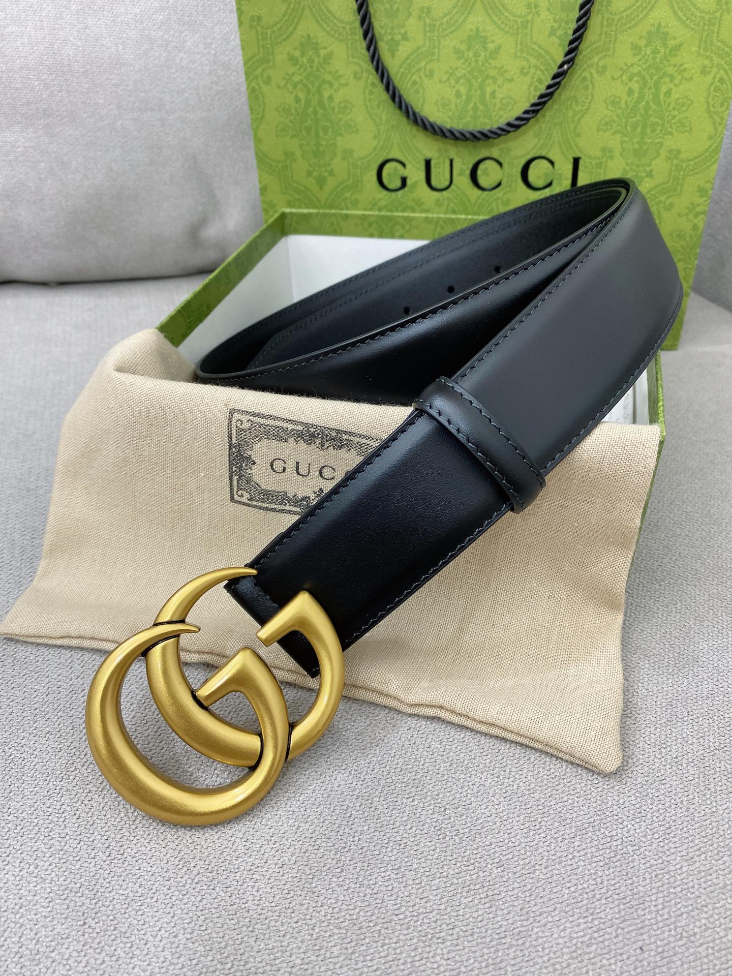 Gucci 顶级品质，采用原厂皮定制青皮 简约大方，百搭耐看 宽4.0