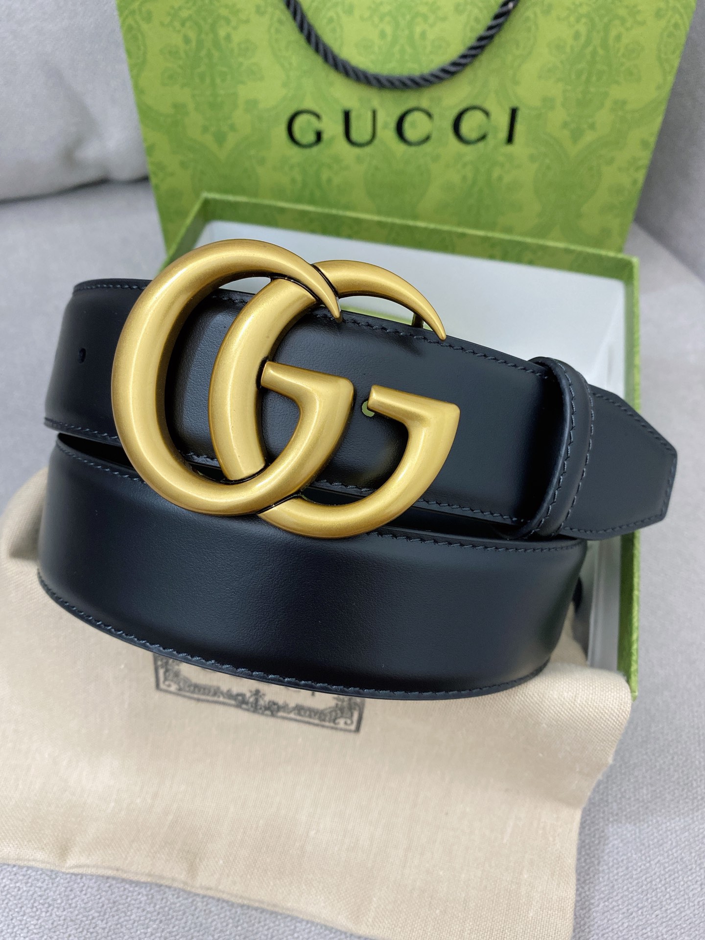 Gucci 顶级品质，采用原厂皮定制青皮 简约大方，百搭耐看 宽4.0