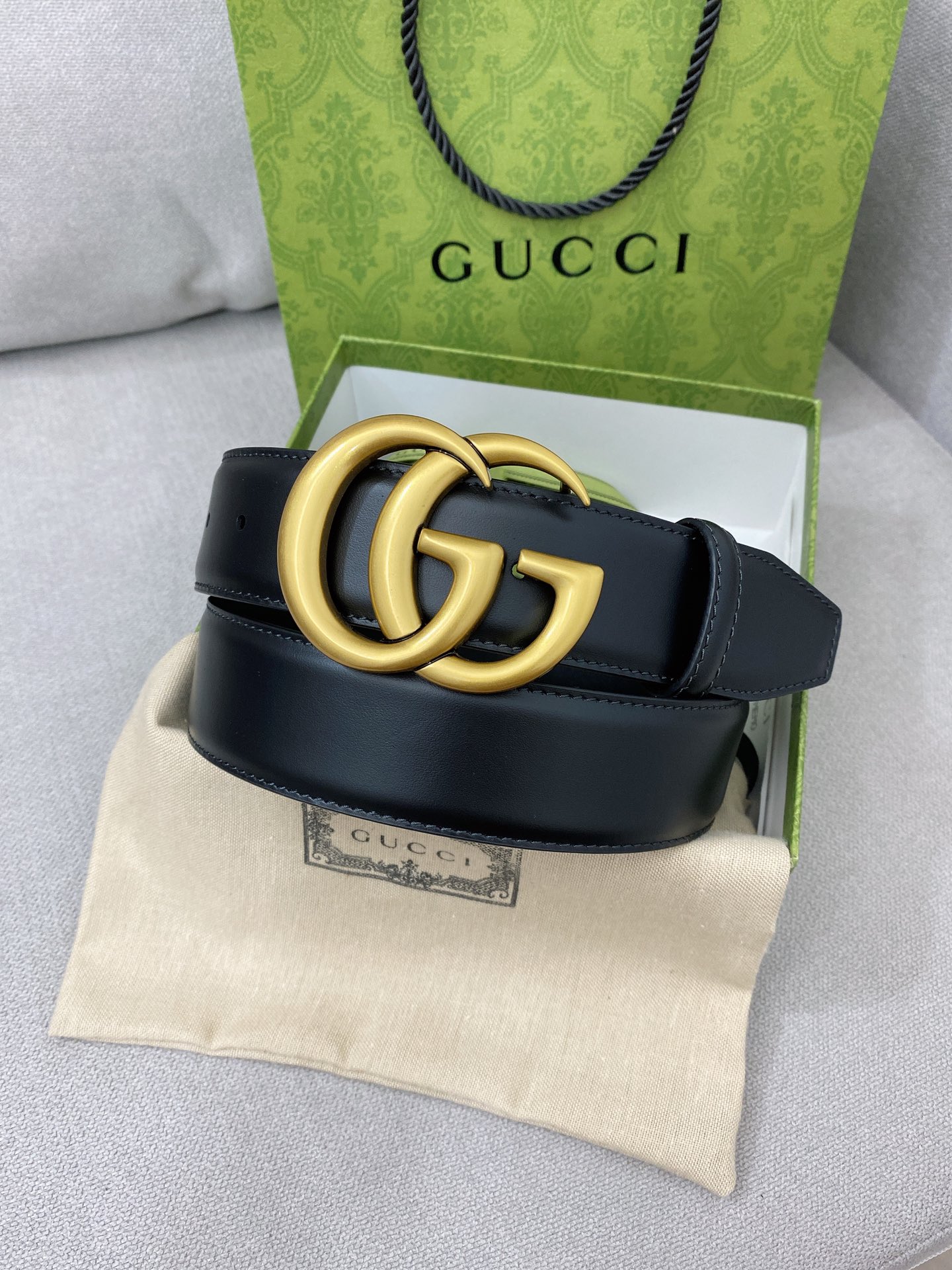 Gucci 顶级品质，采用原厂皮定制青皮 简约大方，百搭耐看 宽4.0