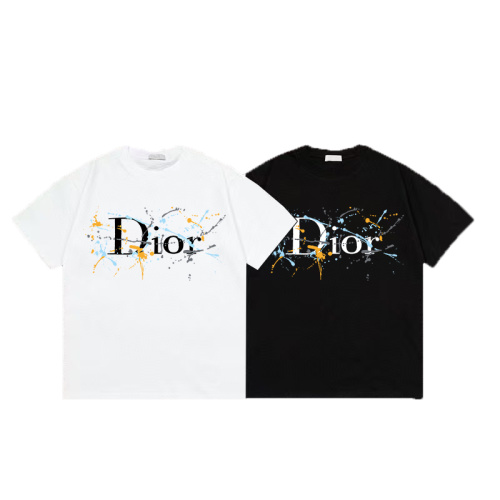 Dior 2025SS Printed Letter Short-Sleeve T-Shirt, Unisex OS Fit, Cotton Fabric 1 Dior 2025SS Printed Letter Short-Sleeve T-Shirt, Unisex OS Fit, Cotton Fabric
