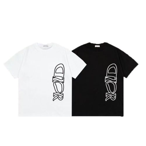Dior 2025SS Printed Short Sleeve T-Shirt, Unisex Cotton Tee 1 Dior 2025SS Printed Short Sleeve T-Shirt, Unisex Cotton Tee