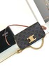 1:1 Replica Celine Bags Handbags Printing Canvas Cowhide Fabric Pochette Chains
