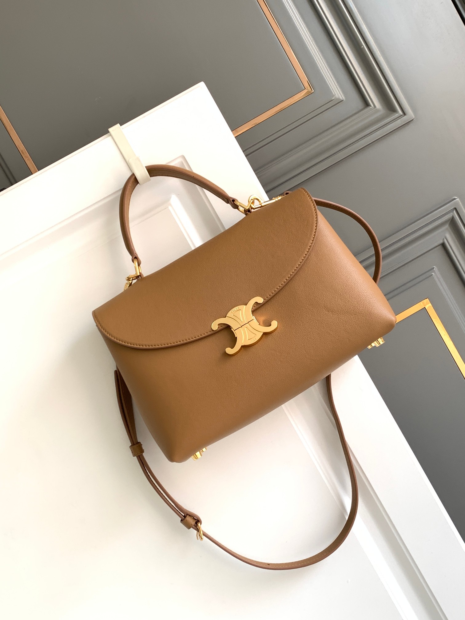 Celine NINO all leather brown~all steel hardware