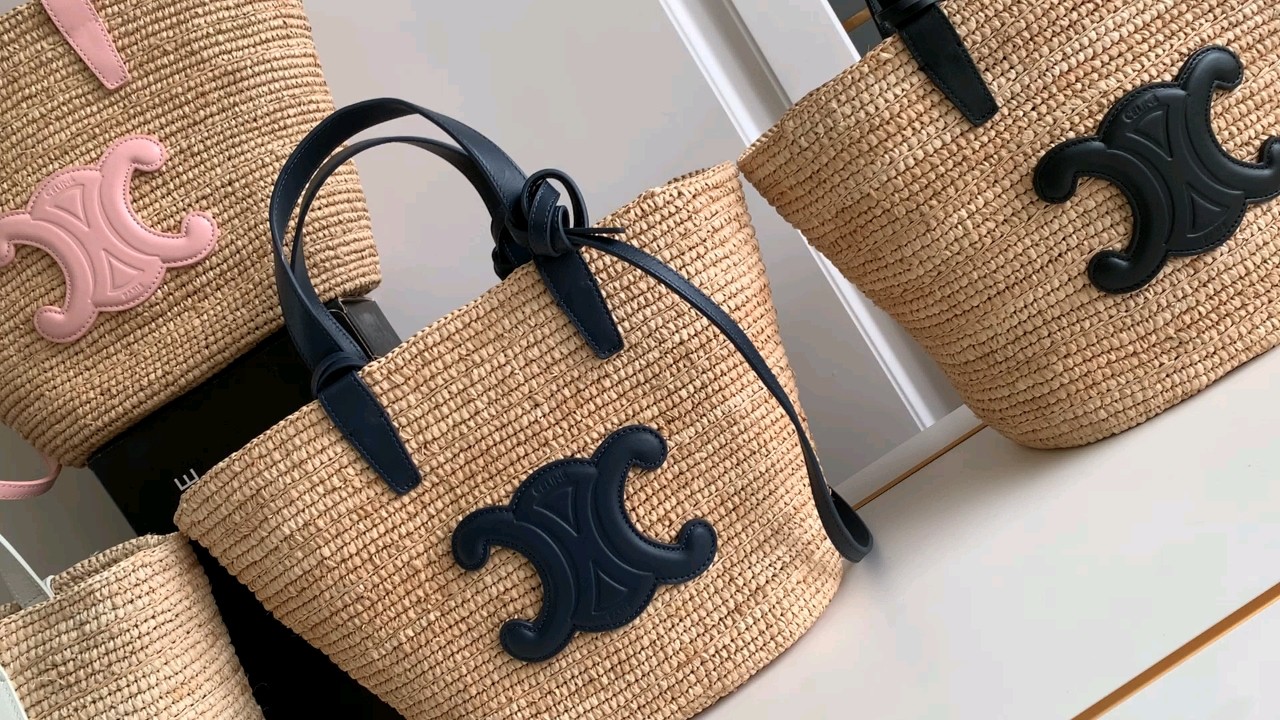 Celine Handwoven small bucket bag